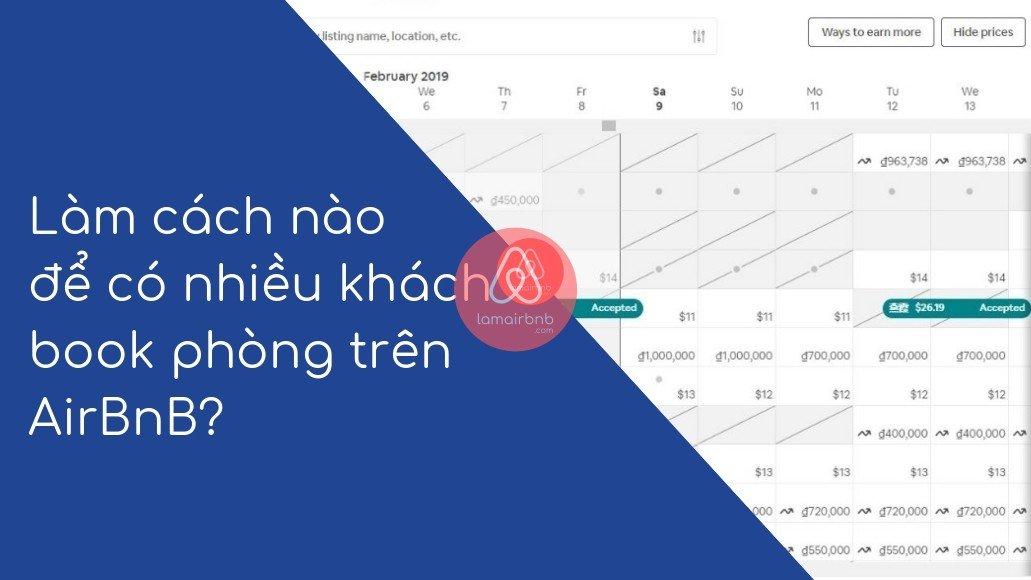 Làm cách nào để có nhiều lượt booking trên AirBnB