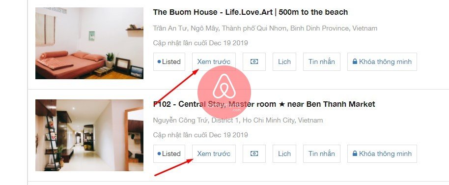 Chọn chỗ ở và nhấn nút Xem Trước