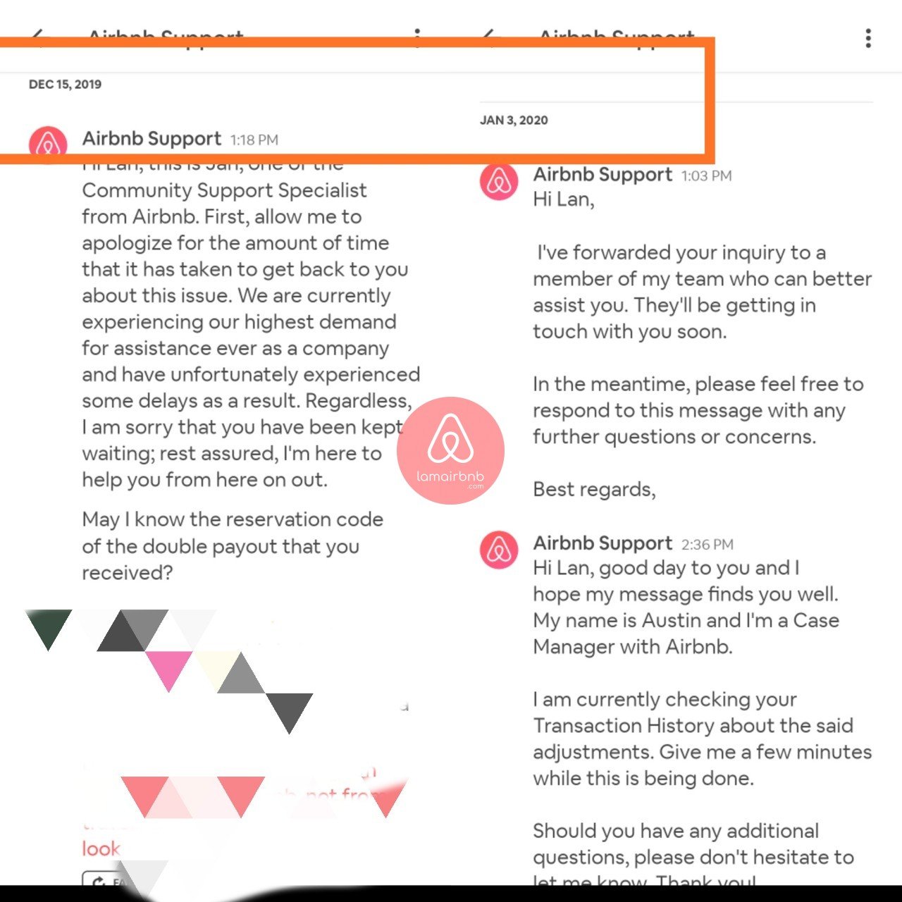 Hình ảnh Liên Hệ với Airbnb và phản hồi mất 2 tuần