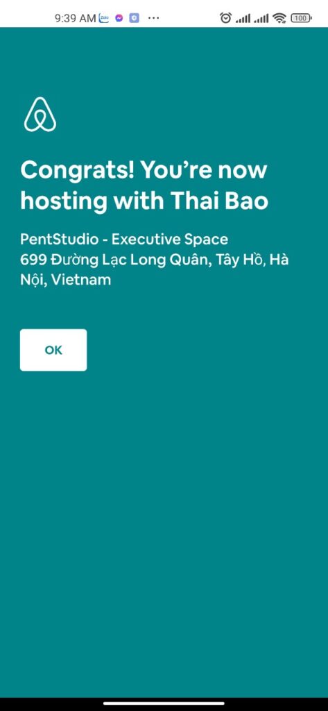 Thông báo bạn đã trở thành Co-host thành công
