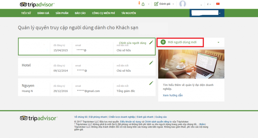 Phân quyền quản lý căn hộ